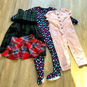 Girls Bundle, Dress, jumpsuits and skirt. Various sizes and brands.